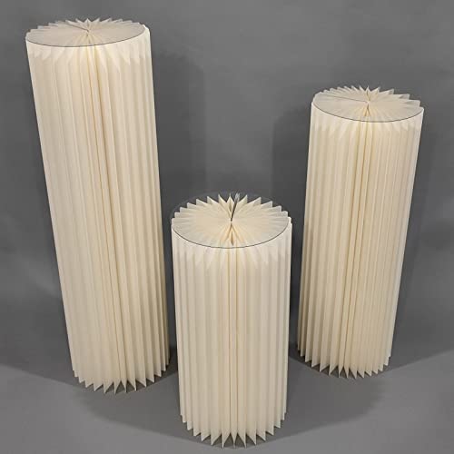 Faltbare Papier Säulen Kuchen Sockel Ständer ， Ständer Sockel Zylinder Römische Säule for Hochzeit Geburtstag(Large 3piece) von LCUVIMPEX