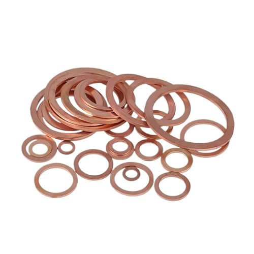 Flache Unterlegscheibe aus Messing, 1-50PCS Boot Lila Kupfer Dichtung Kupfer Dichtung Unterlegscheibe Flache Dichtung Ring Dichtung Unterlegscheibe M3 M4 M5 M6 m8 M27 M30 M45 M48(M27x40x2.0 2pcs) von LCUVIMPEX