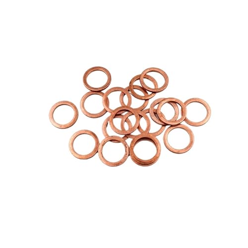 Flache Unterlegscheibe aus Messing, 5 Stück DIN7603 M6 M8 M10 M12 M14 M16 M18 M20 T3 O-Ring Dichtung Dichtring Kupferscheibe Bootsscheibe Flachdichtungsring Fitting(M10 (10x16x2)) von LCUVIMPEX