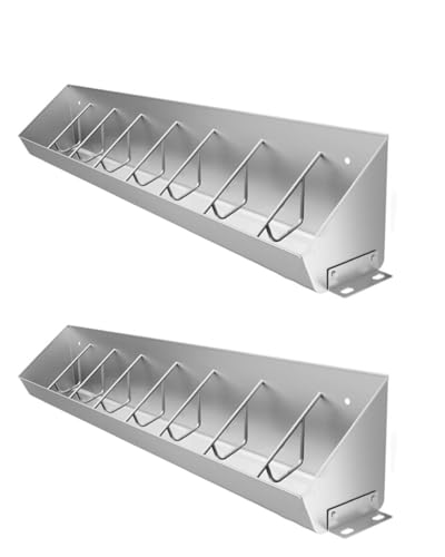 Futtertrog für Nutztiere Edelstahl-Futtertrog for Schweine, 2er-Pack, 10–20 cm(59"(5ft)) von LCUVIMPEX