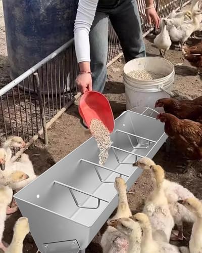 Futtertrog für Nutztiere Schweinefütterer, verstellbar, 1,0–2,0 m, langlebige und effiziente Fütterungslösung(39.4"/3.3ft/5bit) von LCUVIMPEX