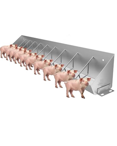 Futtertrog für Nutztiere Viehfuttertrog aus Edelstahl 100-200 cm(L 200CM) von LCUVIMPEX