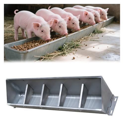 Futtertrog für Nutztiere Viehfuttertrog mit 4-10 Plätzen(L 0.5m/1.6' 4 bit) von LCUVIMPEX