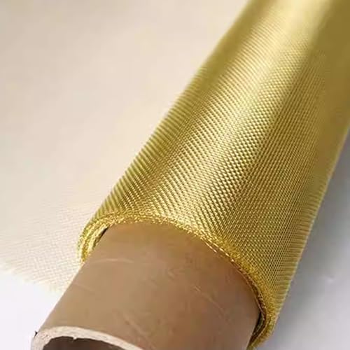 Gewebte Kupferdraht-Filtergewebe, 1x1m Kupferdrahtfilter, Reines Kupfersieb zur Abschirmung elektromagnetischer Signale for dichte Filtergewebe, Fensterschutz(Brass 1x1m,60 mesh) von LCUVIMPEX