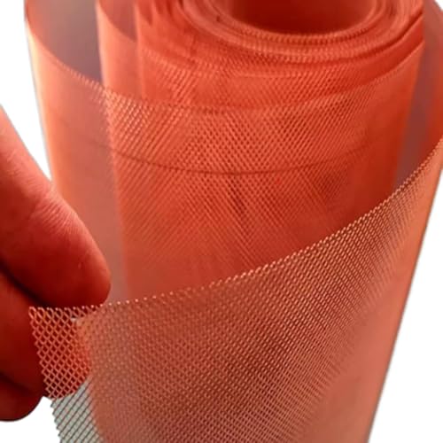 Gewebte Kupferdraht-Filtergewebe, 1x1m Kupferdrahtfilter, Reines Kupfersieb zur Abschirmung elektromagnetischer Signale for dichte Filtergewebe, Fensterschutz(Purple1x1m,20 mesh) von LCUVIMPEX