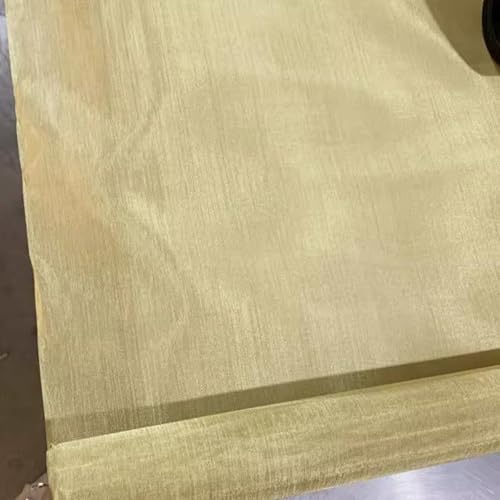 Gewebte Kupferdraht-Filtergewebe, Kupferdrahtfilter, for dichtes Filtergewebe, Fensterschutz Elektromagnetische Abschirmung, DIY Fülltuch(Brass 1x1m,40 mesh) von LCUVIMPEX