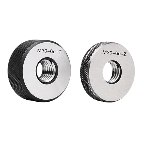 Gewindelehrring ， Gewinde-Ringlehren-Set M30-M42, metrisch, feine Zähne, Messwerkzeug, 6 Stück, mehrere Größen(M33X1.5 6e T Z 33) von LCUVIMPEX