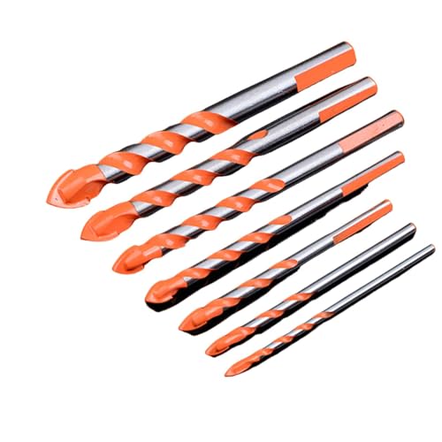 HSS-Gewindebohrer, Packung mit 5 oder 7 Stück Gun Bohrer Set for Keramik Marmor Fliesen Metall Holz Kunststoff(7psc) von LCUVIMPEX