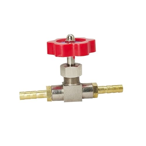 Haben hier teile für luftröhre, 1pc Pneumatische Ball Und Nadel Ventil Schnellspann-befestigung for Luft Wasser Gas Öl Schlauch(Needle Valve-barb,6mm) von LCUVIMPEX