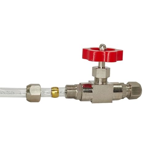 Haben hier teile für luftröhre, 1pc Pneumatische Ball Und Nadel Ventil Schnellspann-befestigung for Luft Wasser Gas Öl Schlauch(Needle Valve-kt,8mm) von LCUVIMPEX
