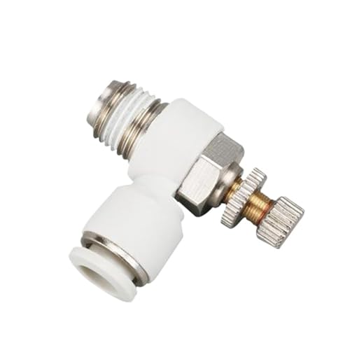 Haben hier teile für luftröhre, Luft Pneumatische Pipeline Drossel Geschwindigkeit Control Ventil Joint Fitting Weiß SL(Sl6-m5) von LCUVIMPEX
