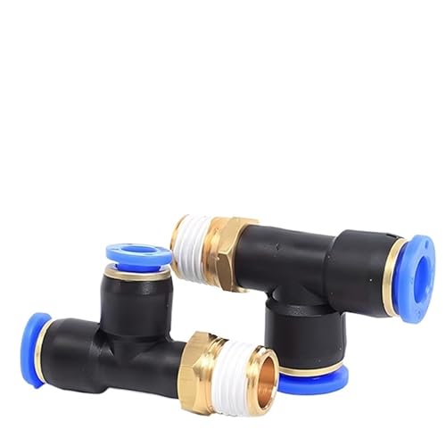 Haben hier teile für luftröhre, PD Pneumatische Kupplung T-förmiges T-Stück M5 auf 1/2 Zoll BSPT Außengewinde 10 Stück(Pd4-m5) von LCUVIMPEX