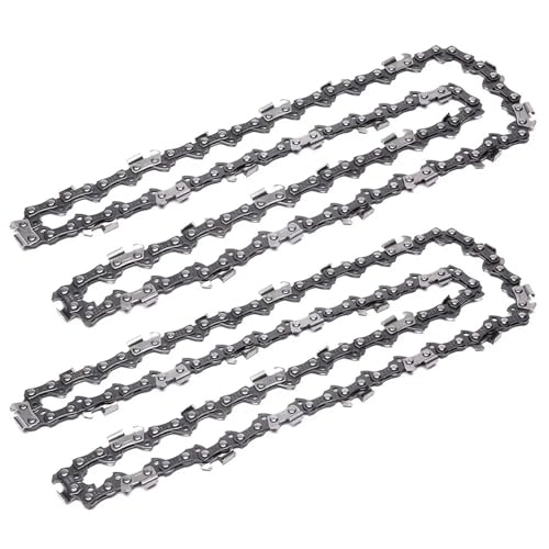 Ketten aus Stahl, 16 Zoll 3/8 LP 0,050 Gauge Kettensägenkette 2er-Pack 57 Antriebsglieder for elektrische Säge von LCUVIMPEX