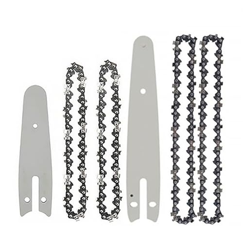Ketten aus Stahl, Mini-Kettensägenkette und Führungsplatten-Set for elektrische Kettensägen, 4–6 Zoll, Stahl(4in 6in Set C) von LCUVIMPEX