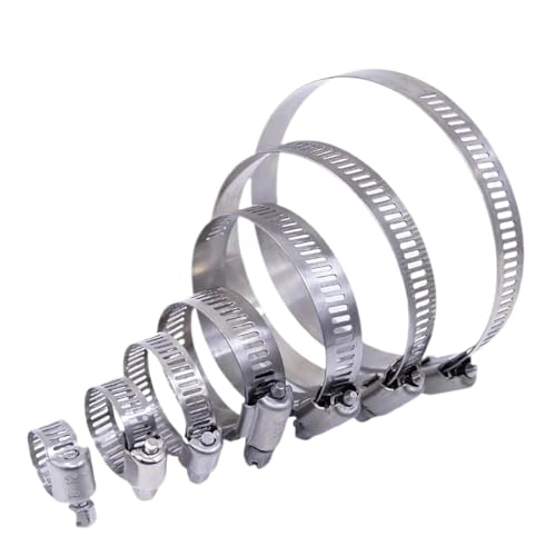 Klemmt die antriebsdüsen, Edelstahl-Schlauchschellen mit Schneckenantrieb, silberfarben, 5er- oder 10er-Pack, 6 mm bis 600 mm(18-32mm x 10Pcs) von LCUVIMPEX