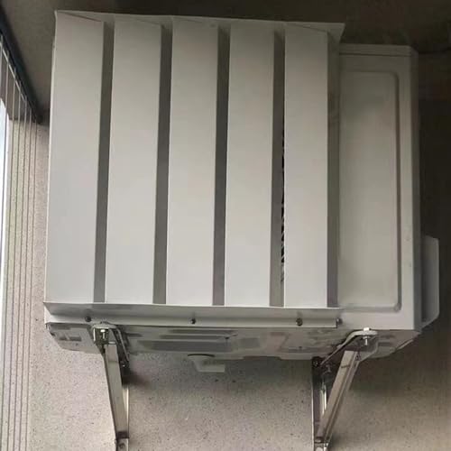 Klimaanlagen-Außenbereich-Deflektor Klimaanlage Deflektor Schutzgitter Edelstahl Weiß Mehrere Größen(Square 48 * 48cm) von LCUVIMPEX