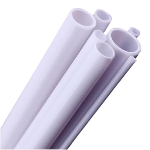 Kunststoff-Rohrleitungen, Starre runde PVC-Rohre, 5-teilige Rohre, weißes rundes ABS-Kunststoffrohr(6mm) von LCUVIMPEX