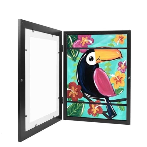 LCUVIMPEX ALEC stellt EIN Foto her, Holz A4 Kunst Rahmen Veränderbar Display Kinder Home Office Multicolor Mehrere Größen(Black 1pc Frame) von LCUVIMPEX
