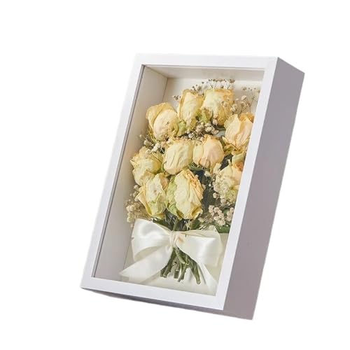 LCUVIMPEX ALEC stellt EIN Foto her, Schattenbox aus Holz, Bilderrahmen, Probenhalter, 5 cm Tiefe, Mehrfarbig, mehrere Größen, 2 Stück(White,7inch(12.7x17.8x5cm)) von LCUVIMPEX