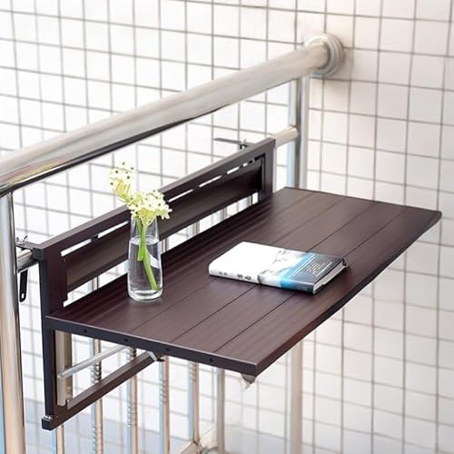 LCUVIMPEX Balkone faltet die tische, Hängender, klappbarer, höhenverstellbarer Tisch for Balkongeländer(120cm(47.2in)) von LCUVIMPEX