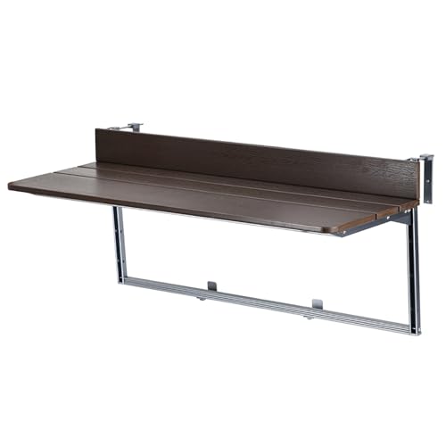 LCUVIMPEX Balkone faltet die tische, Klappbarer Balkongeländertisch, höhenverstellbar(120 * 37cm/47.2 * 14.6in) von LCUVIMPEX