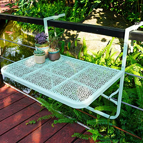 LCUVIMPEX Balkone faltet die tische, Klappbarer Hängetisch mit 3 Höhenverstellung(Green) von LCUVIMPEX
