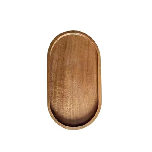 LCUVIMPEX Dekoratives Tablett, Serviertablett, Dessert Süßigkeiten Holzteller Teetablett Küchenbedarf(Oval 10.5x19cm) von LCUVIMPEX