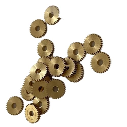 LCUVIMPEX Elektrische zahnräder 2 Stück Motorritzel aus Messing, 0,5 Modul, 2 mm Dicke, 18–50 Zähne, 1,98–5,02 mm Innenloch(50t 26 * 4.98 * 2) von LCUVIMPEX