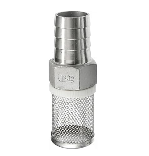 LCUVIMPEX Filter aus Edelstahl, Edelstahl-Schlauchfilter, 1 Zoll Gewinde, mehrere Größen for Gartenbewässerungs-Aquariumpumpe(32mm) von LCUVIMPEX