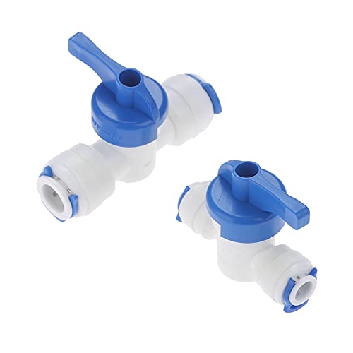LCUVIMPEX Filter aus Edelstahl, PE-Kugelhahn-Rohrverbinder mit Rohrleitungsfilter for RO-Wasserfiltersystem, gerader Schlauch, Schnellanschluss, 2 Stück, mehrere Größen(3/8") von LCUVIMPEX