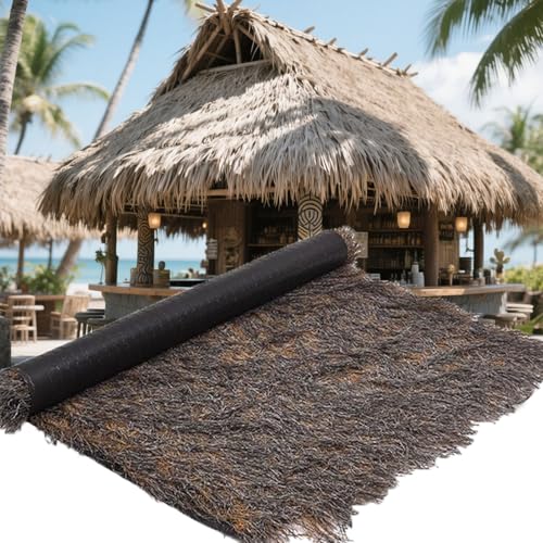 LCUVIMPEX Künstliche Strohdachrolle Künstliche Strohdachrolle, mehrere Größen(0.5 * 5m(1.6 * 16.4ft)) von LCUVIMPEX