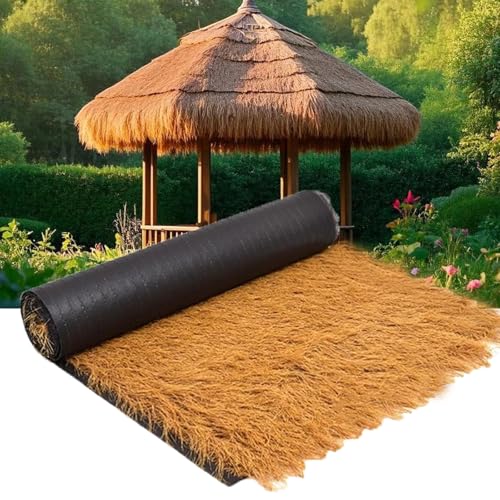 LCUVIMPEX Künstliche Strohdachrolle Synthetische Strohdachplattenrolle for Tiki-Bar-Pool-Garten, mehrere Größen(1 * 12m(3.2 * 39.3ft)) von LCUVIMPEX