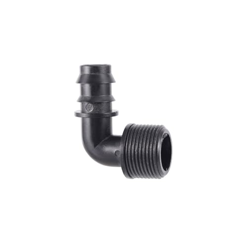 LCUVIMPEX PVC-Rohrverbinder 90-Grad-Gewindewinkelverbinder for die Bewässerung, schwarz, 5er-Pack, mehrere Größen(1I2 Inch to DN20) von LCUVIMPEX