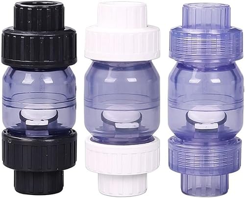 LCUVIMPEX PVC-Rohrverbinder Transparentes PVC-Rückschlagventil Mehrfarbenmehrfachverteilergrößen for Gartenaquarium(Bianco,25mm) von LCUVIMPEX