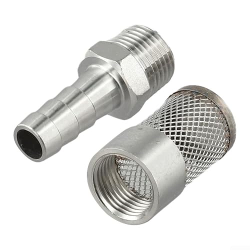 LCUVIMPEX Schlauch Barb Filter，Sieb Mesh Pipe Schlauchanschlusssieb 8 mm ~ 16 mm Edelstahl-Schlauchanschlussfiltersieb(8mm) von LCUVIMPEX