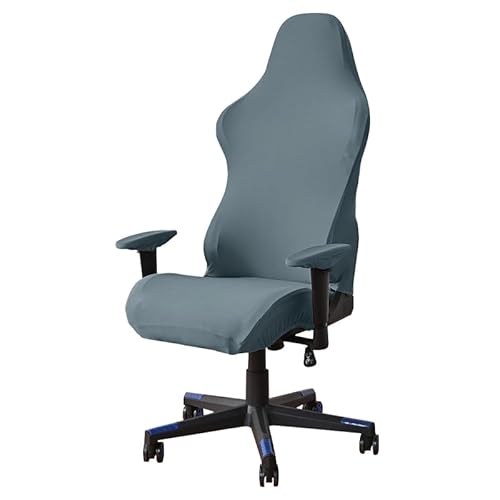 LCUVIMPEX Slipcover Computer Stuhl Abdeckung ， E-Sport Verdicken Computer Stuhl Abdeckungen Elastische Computer Sitz Fällen for Home(4 Blue Grey) von LCUVIMPEX