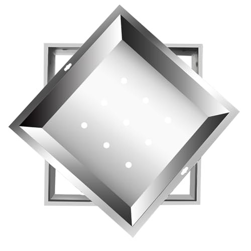 LCUVIMPEX Versenkte Kunststoff-Schachtabdeckung 201 Edelstahl Schachtdeckel Quadrat for Garten Hof Silber Mehrere Größen(70x70x12cm) von LCUVIMPEX