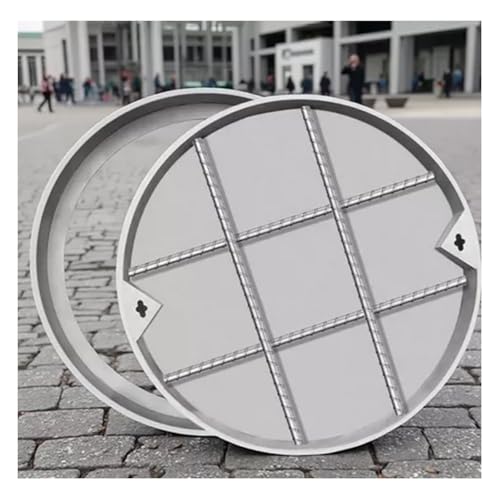 LCUVIMPEX Versenkte Kunststoff-Schachtabdeckung Edelstahl Einbau Unsichtbare Schachtabdeckung for Terrassen Gärten Schulen Innenhöfe Mehrere Größen(40 * 40cm/15.7 * 15.7in) von LCUVIMPEX