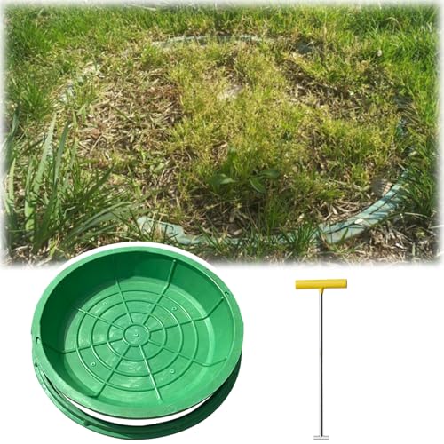 LCUVIMPEX Versenkte Kunststoff-Schachtabdeckung Klärgrube und Abwasserbecken Schachtdeckel Harz mit Rahmen for Hof Rasen Grün 15,7-39,4 in(23 3/5in (60cm)) von LCUVIMPEX