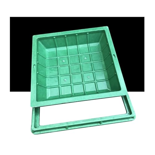 LCUVIMPEX Versenkte Kunststoff-Schachtabdeckung Quadratischer Schachtdeckel und Rahmen aus Harz, mehrere Größen(100 * 100CM/39.4 * 39.4IN) von LCUVIMPEX