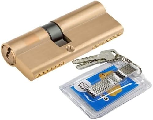 Langes fassschloss. 65-115 mm Zylinder vorgespanntes Schloss Eingang Messing Türschloss verlängert Kern erweiterte Schlüssel Barrel Lock(70mm(35x35)) von LCUVIMPEX