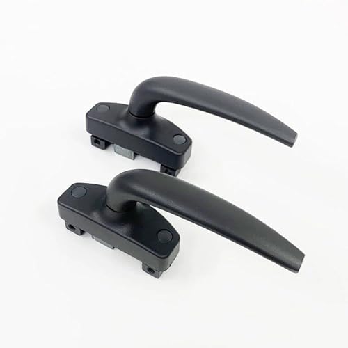 Metall-Fenstergriff Cockspur Espag Fenstergriffe Aluminium Universal Fit for uPVC Holz Flügelfenster Links Rechts Griff Multicolor(Oblique - Black,Right handle) von LCUVIMPEX