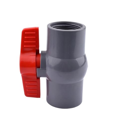 PVC-Rohrmuffen-Kugelhahn Kugelhahn-Grau mit Innengewinde PVCs, mehrere Größen for Aquarium-Garten-Bewässerung(Female Thread 1.2) von LCUVIMPEX