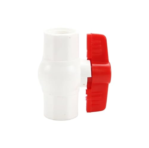 PVC-Rohrmuffen-Kugelhahn PVC-Kugelhahn mit Innengewinde for Wassersysteme, mehrfarbig, mehrere Größen(Red Valve,3/4") von LCUVIMPEX