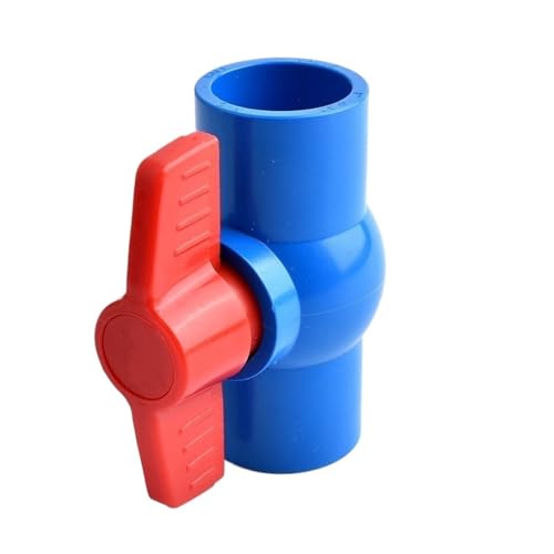 PVC-Rohrmuffen-Kugelhahn PVC-Kugelhahnkupplung, mehrfarbig, ID 20–110 mm, for Gartenbewässerung(Blue Color,ID 50 mm) von LCUVIMPEX