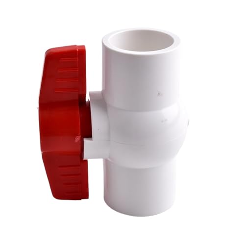 PVC-Rohrmuffen-Kugelhahn PVC-Kugelhahnkupplung, mehrfarbig, ID 20–110 mm, for Gartenbewässerung(White Color,ID 90 mm) von LCUVIMPEX