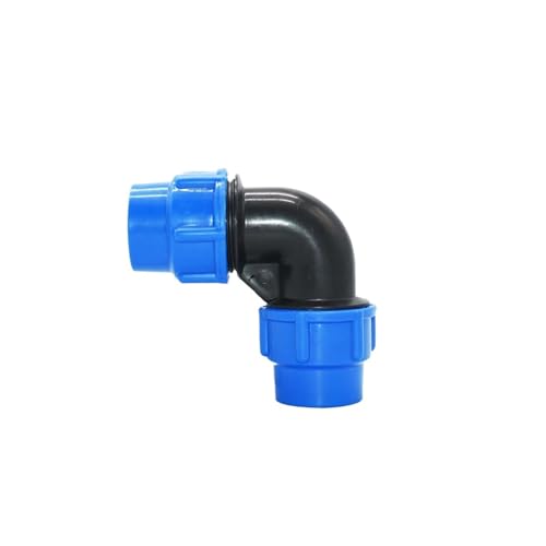 PVC-Rohrmuffen-Kugelhahn Rohrhahn-T-Stück, Wasserverteiler mit Kugelhahn for 20–63 mm und 1/2–2 Zoll PVC-PE-Rohre(Elbow,25 mm) von LCUVIMPEX