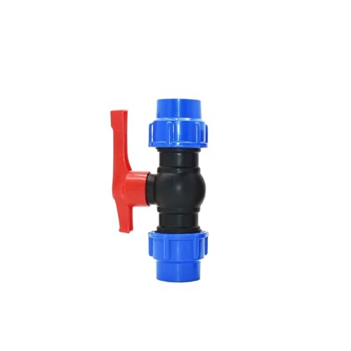 PVC-Rohrmuffen-Kugelhahn Rohrhahn-T-Stück, Wasserverteiler mit Kugelhahn for 20–63 mm und 1/2–2 Zoll PVC-PE-Rohre(Tap,20 mm) von LCUVIMPEX