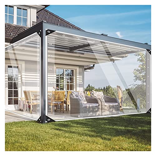PVC Tarpaulin， wasserdichte Vorhänge PVC transparent 0,5 mm mehrere Größen(Clear,6x2.70m) von LCUVIMPEX