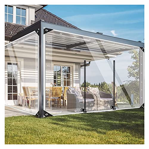 PVC Tarpaulin， wasserdichte Vorhänge PVC transparent 0,5 mm mehrere Größen(with Zipper,1.80x2.20m) von LCUVIMPEX